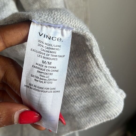 NEW Vince Belted Wool And Cashmere-blend Cardigan - Picture 11 of 13